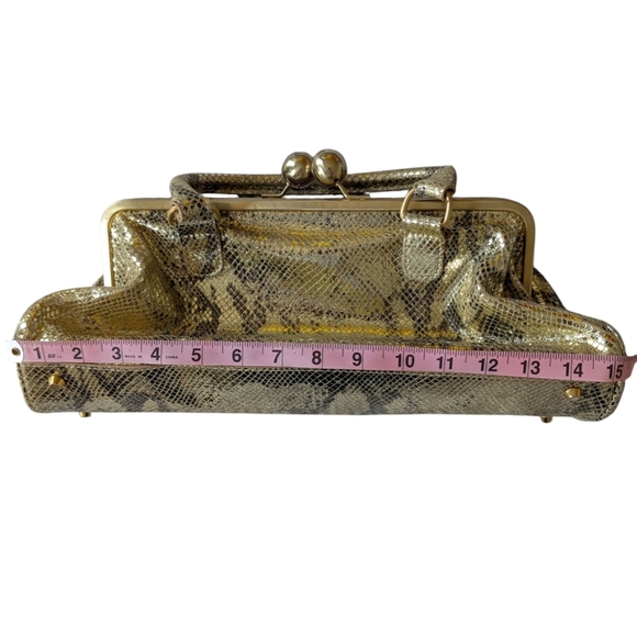 Maurizio Taiuti Gold Leather Top Handle Bag - Picture 7 of 13